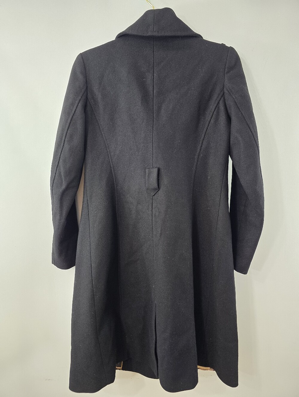Ted Baker Cashmere Virgin Wool Blend Sateen Bird Print Lined Winter Coat Size 2 - Picture 12 of 16